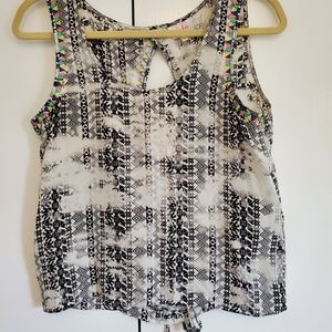 Parker open back tank blouse